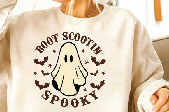 Boot Scoot Spooky PNG: A Western Ghost with Character