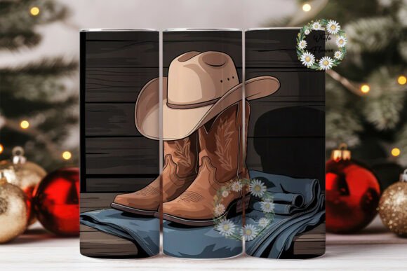 Cowboy Boots Hat 20oz Tumbler Wrap Design Review