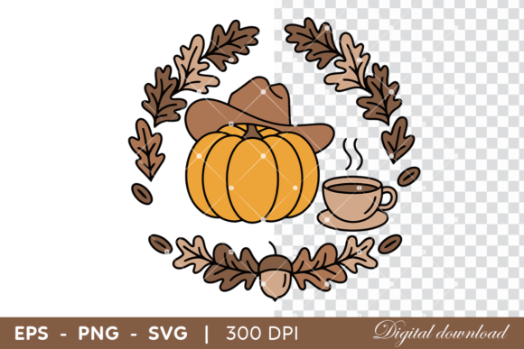 Cowboy Pumpkin with Coffee Autumn Fall Review