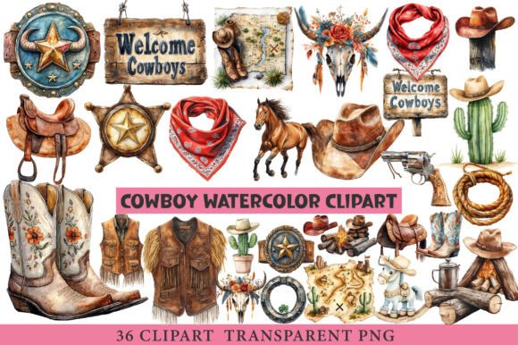 Cowboy Watercolor Clipart Bundle: A Designer’s Practical Take