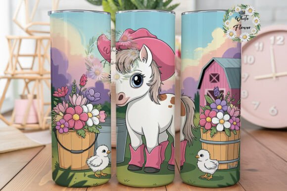 Cute Cowboy Pony Tumbler Wrap Design Review