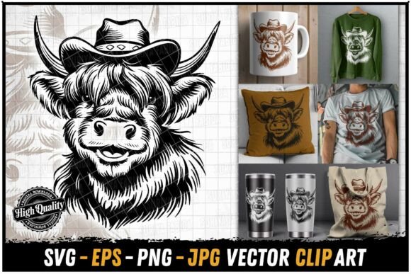 Highland Cow Cowboy Hat Embroidery Design Review