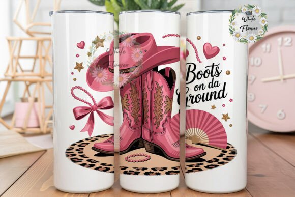 Pink Cowboy Boots Tumbler Wrap Review for Embroidery Projects