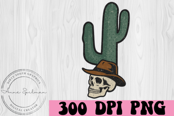 Skull Cowboy Hat W Cactus: A Bold Embroidery Design for Statement Projects