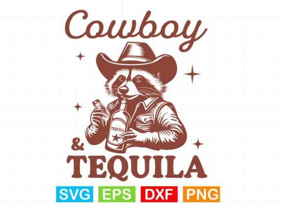 Tequila Cowboy T-Shirt: A Bold Embroidery Design for Real Projects