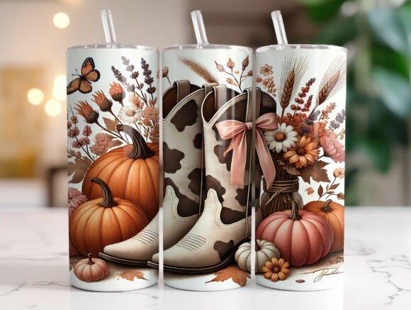 Western Cowgirl Boots Fall Tumbler Wrap Review