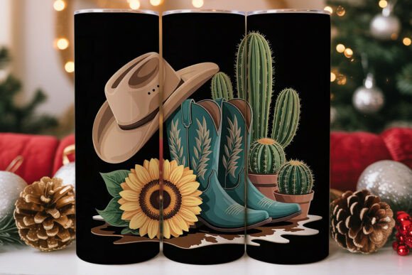 Western Cowgirl Boots Hat Tumbler Wrap Review
