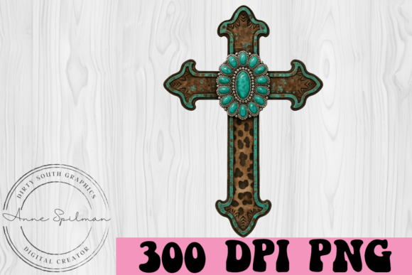 Western Turquoise Cross Embroidery Design Review